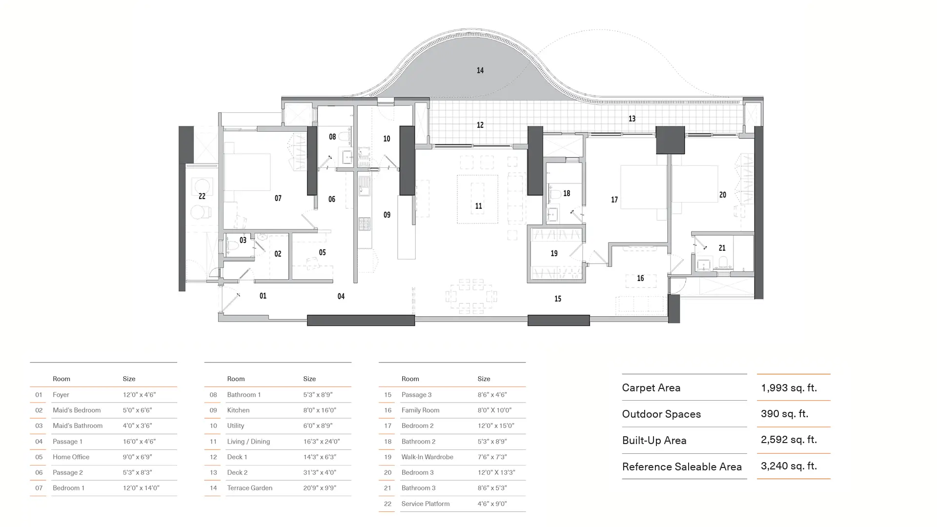 3 BHK Floor Plan